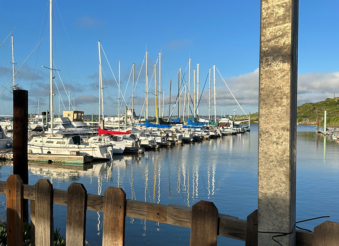 Richmond, CA - Boats Stationed at San Pablo Harbour on a Sunny Day